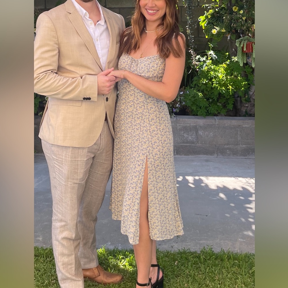 FLORAL PRINT REFORMATION DRESS w/ SLIT | Sz 4